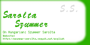 sarolta szummer business card